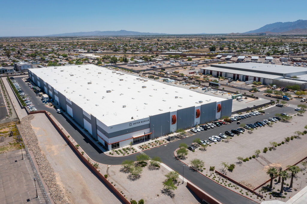 Drone photo of a warehouse in Goodyear, Arizona