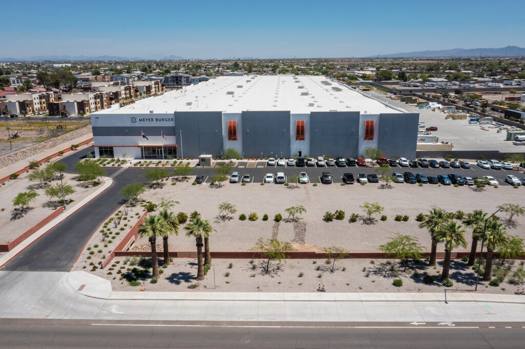 Drone photo of a warehouse in Goodyear, Arizona