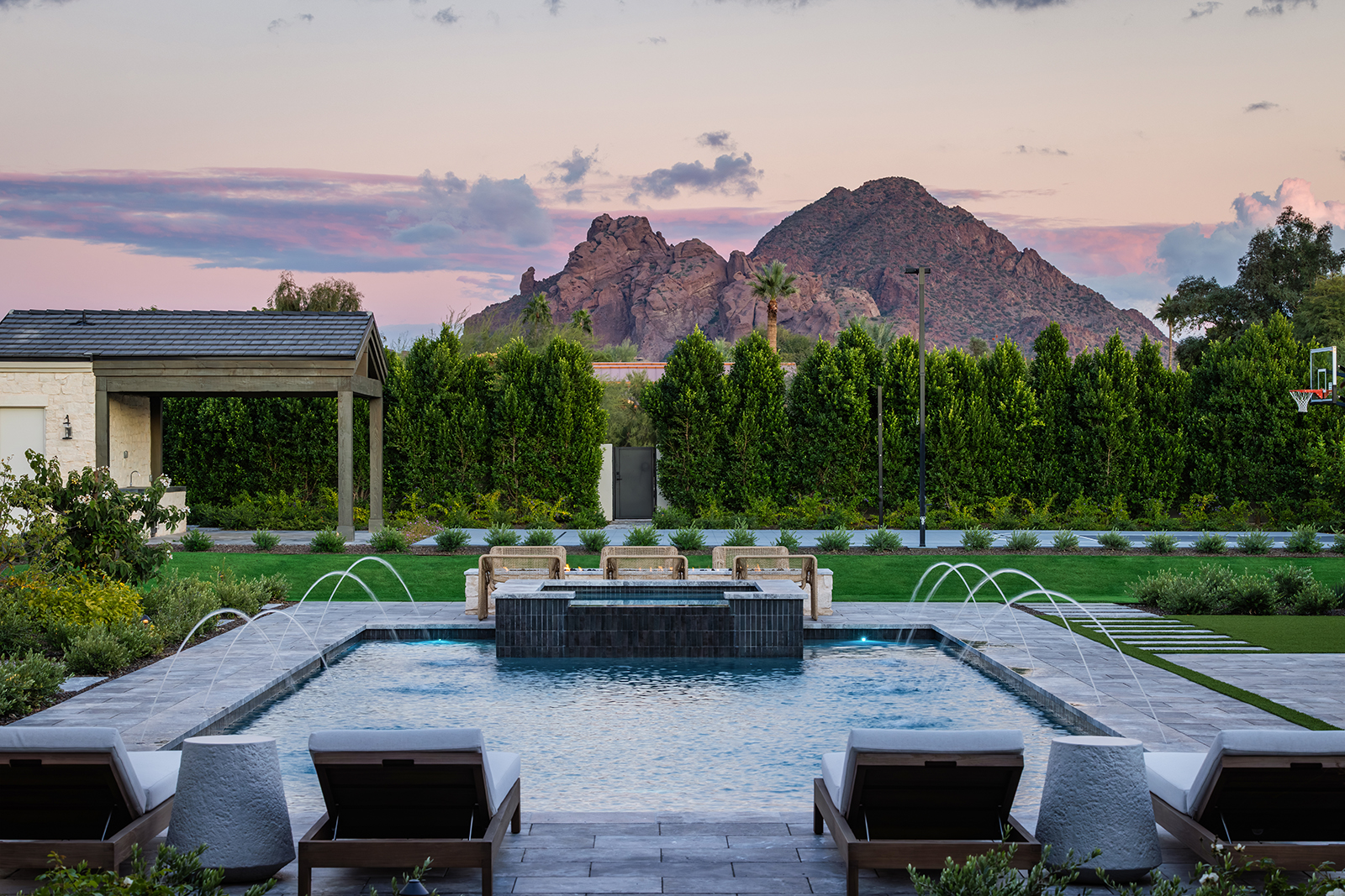 Paradise Valley Twilight Landscape Design Photographer